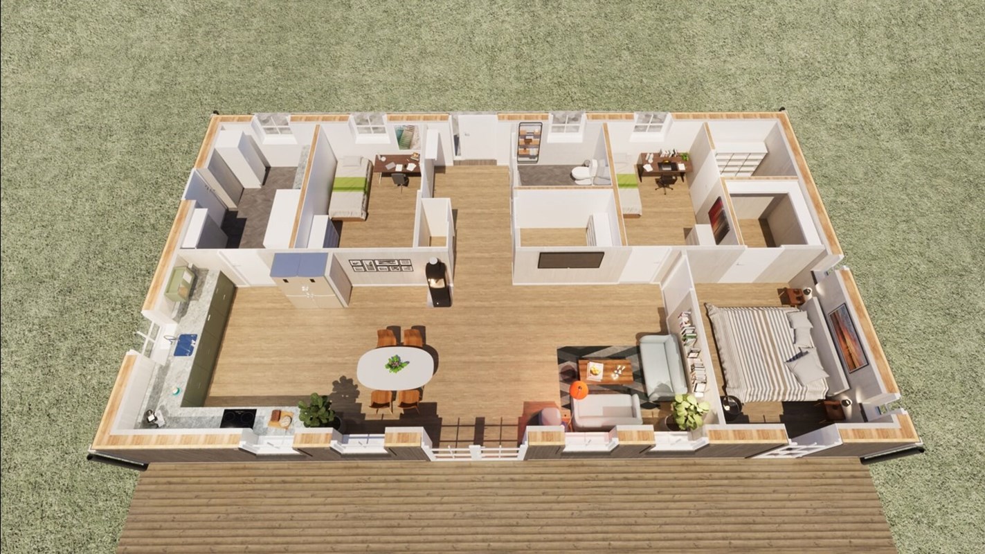 Illustration interiör pararell