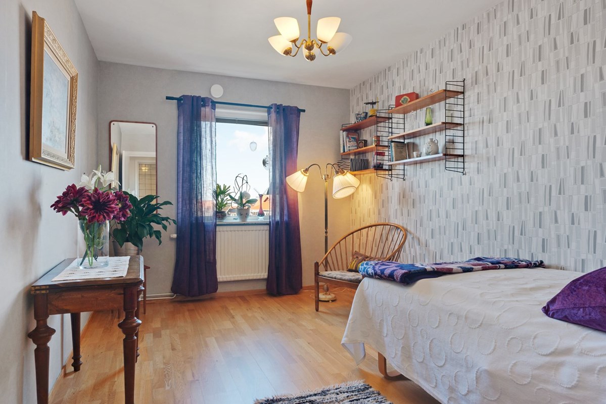 Båda sovrummen har gott om plats för dubbelsäng