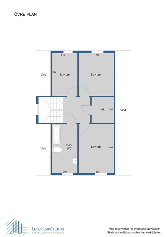 Planlösning, övre plan