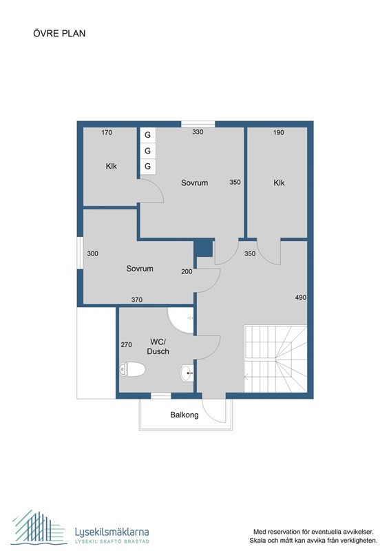 Planlösning, övre plan