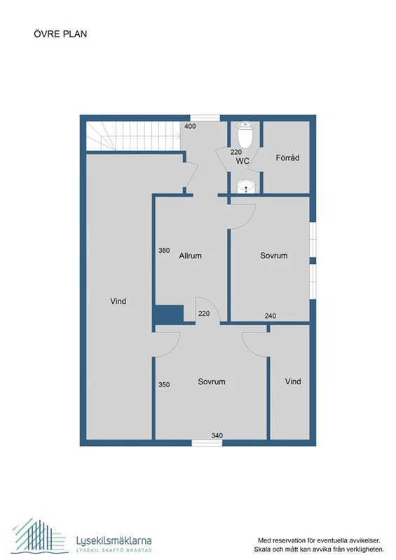 Planlösning, övre plan