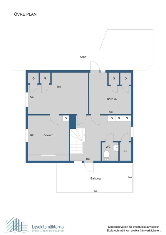 Planlösning, övre plan