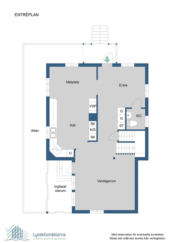 Planlösning, entréplan