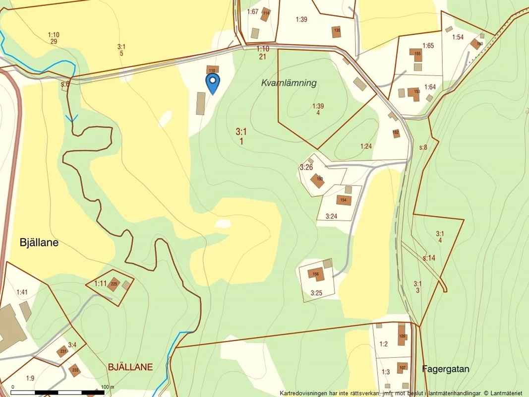 Fastighetskarta, Stora Bräcke 3:1 omr. 1, 3, 4, 5