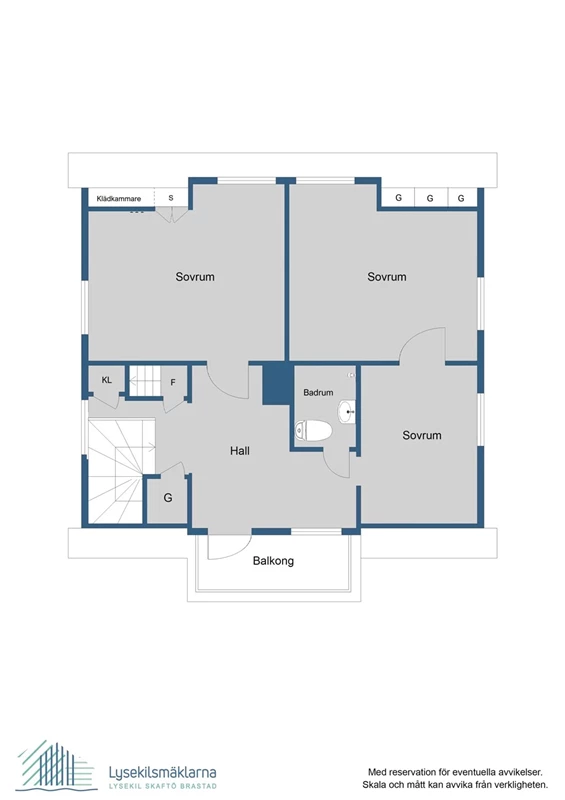 Planritning övre plan