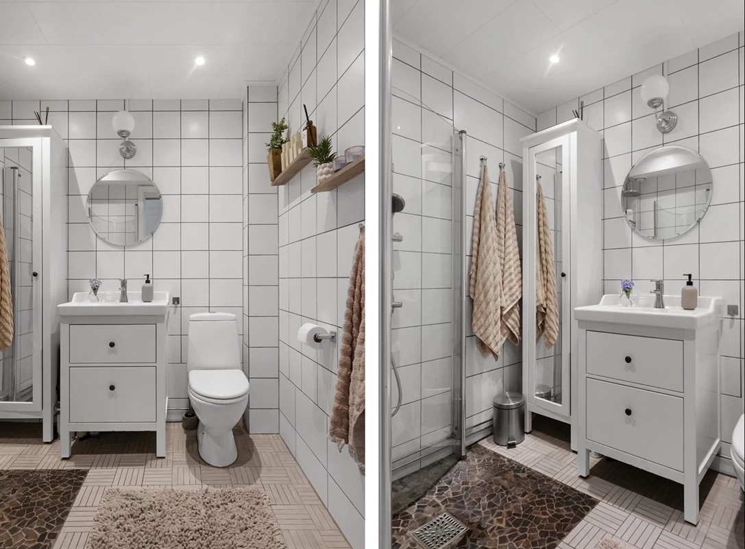 Snyggt och modernt badrum