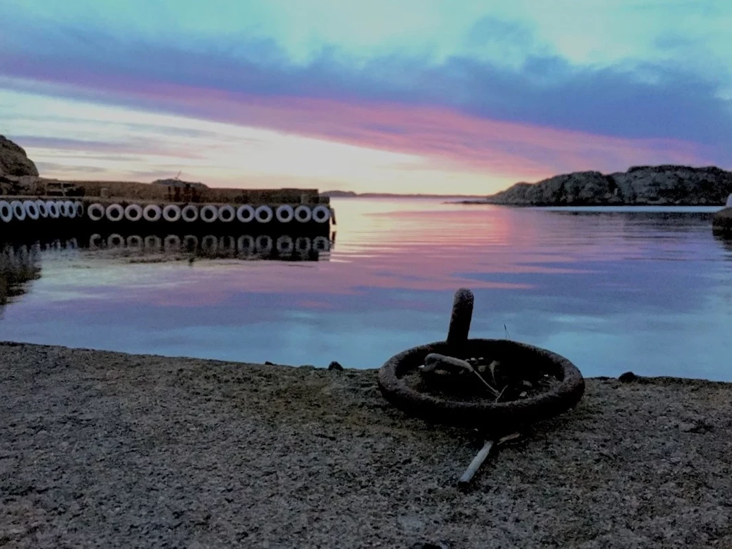 Solnedgång Skalhamns hamn