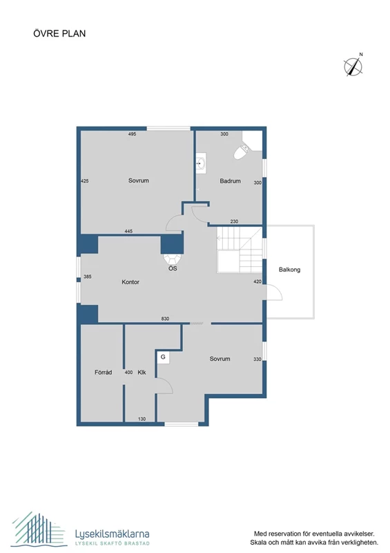 Planlösning, övre plan