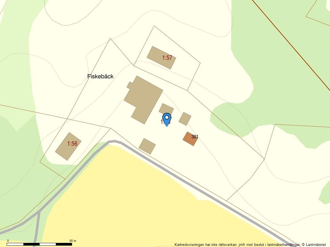 Fastighetskarta 1:63 (och 1:57 som medföljer)