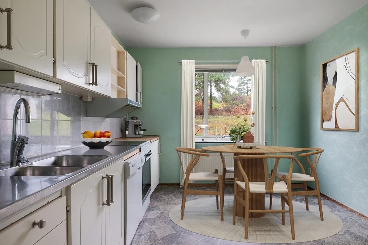 Kök med digital möblering