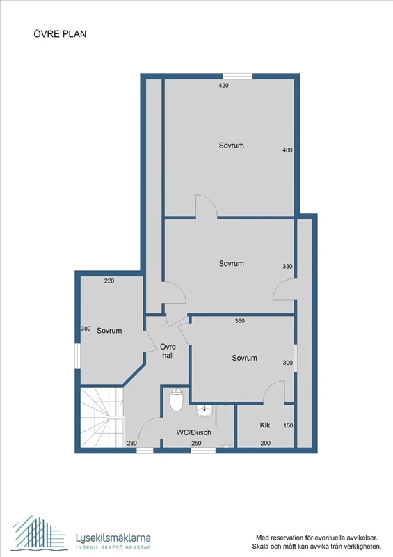 Planlösning, övre plan