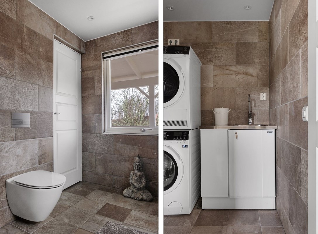 Från badrummet nås tvättstugan