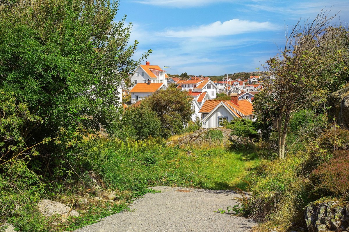 Upp- och infart nyligen färdigställd av tomtens nuvarande ägare