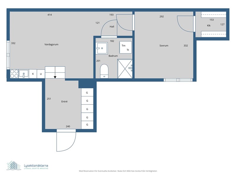 Planritning lägenhet 1 (vån 1)