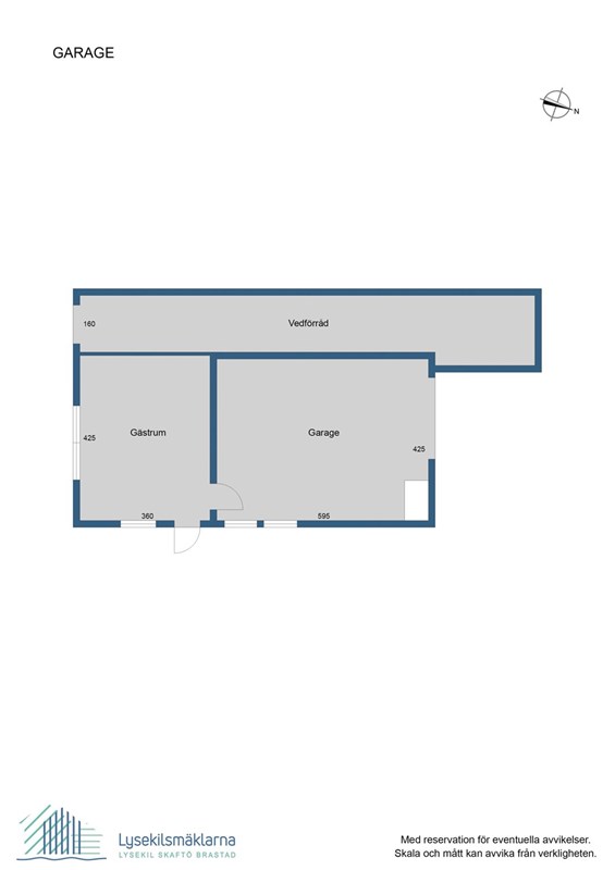 Planlösning garage och gästrum