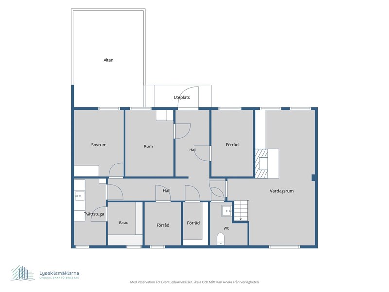 Planlösning, nedre plan