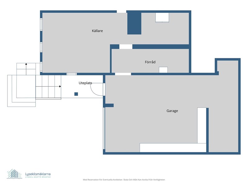Planlösning källare och garage